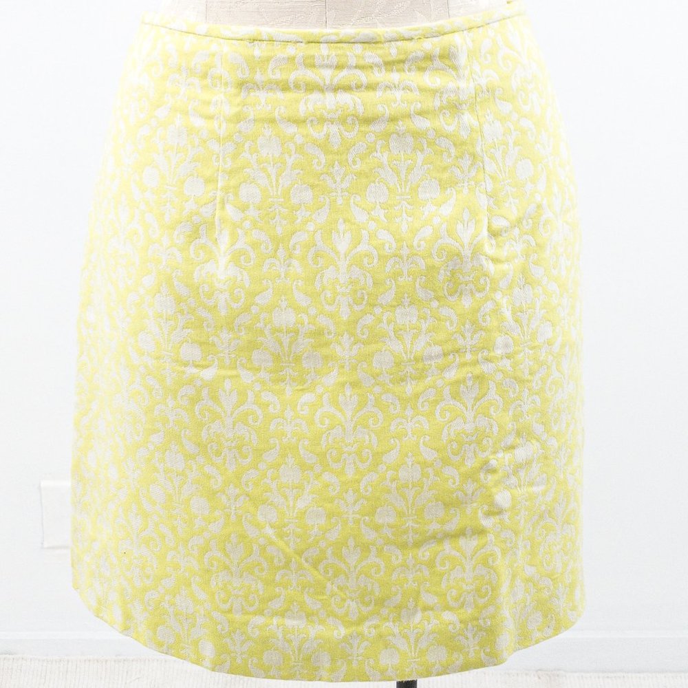 VTG 6 90s Jacquard Damask Print Mini Skirt Neon